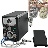 Pneumatische Graviermaschine für Schmuck und Handwerk, 400–800 U/min, Doppelkopf-Schlaggraver, einstellbare Geschwindigkeit, doppelseitiges Design, ideal für Schmiedeeisen und detaillierte Gravur