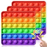 Audasi 3 Stück Push and Pop Bubble Silikon Sensorisches Fidget Anti-Stress-Stressabbau Spielzeug - Relief Angst Autismus für Kinder und Erwachsene
