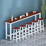 Bartisch für Küche und Außenbereich, Stehtisch für Haus und Restaurant, Teakholz (Stühle nicht im Lieferumfang enthalten)