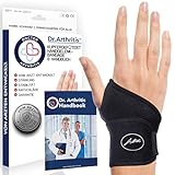 Von Ärzten Entworfen, Leichte Handgelenk Bandagen, Handgelenkstütze, Sehnenscheidenentzündung Handgelenkbandage, Karpaltunnel Schiene, Handbandage Rechts und Links, Schwarz, Einzelpackung