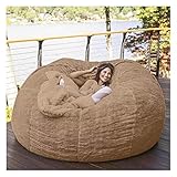 Riesiger Sitzsack aus Kunstfell, waschbar, Jumbo-Memory-Foam-Möbel