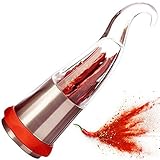 Chilimühle Chilischneider (Scharfes Designerstück) Gewürzschneider mit Edelstahl Schneidwerk - schneidet auch andere grobe Kräuter - in Form Einer Chili - sehr originell - 80ml