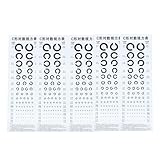 CLISPEED 5 Blätter Standard C type Sehtafel PVC Wand Sehtesttafeln für Erwachsene Klare Drucke Langlebig und Präzise für Zuhause Schule und Kleine Kliniken Einfache Anwendung