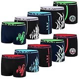 L&K 10er Pack Herren Boxershorts Men Retroshorts mit tollem Muster Sommer 2022 Baumwolle XL 1102