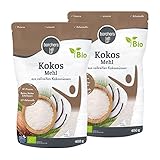 2 x borchers Bio Premium Kokosmehl | zum Kochen und Backen | Ballaststoffreich | Proteinquelle | Teilentölt | Vegan | 400 g (2 x 400 g)