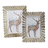 1 x Metall-Bilderrahmen mit hochauflösendem Glas-Bilderrahmen, vertikale Dekoration, Tischdekoration