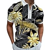 Generisch Poloshirt Herren Kurzarm Polohemd Giraffe Stickerei Einfarbig T-Shirt M-3XL Poloshirt Herren GrüN Pinkes Poloshirt MäNner