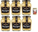 Maille Mustard Digione Originale, seinf, Traditioneller Dijon -Senf mit glatte und cremige Textur, Perfekt an Sandwiches, Hühner- und Fischrezepte geeignet 6x 215g + Italian Gourmet polpa 400g