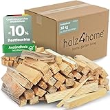 holz4home® Anfeuerholz Getrocknet 30kg I Nadelholz Anzündholz Ofenfertig Trockenes Anmachholz I Ideales Anfeuerholz für Grill Kamin Ofen BBQ Smoker als Kaminanzünder Grillanzünder