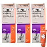Fungizid ratio Pumpspray – Behandlung von Fußpilz und Hautpilzinfektionen mit Clotrimazol – Lindert Juckreiz, Brennen und Hautschuppen I Sparset mit Pharma Perle Duschgel (3 x 40 ml)