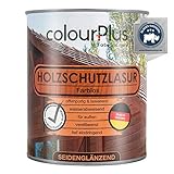 ColourPlus Holzschutzlasur Außen 750ml - Transparent - Wetterfeste Holz Lasur für aussen. Mit UV-Schutz. Ideal für Gartenmöbel & Zäune. Professioneller Außenschutz gegen Feuchtigkeit & Sonne.