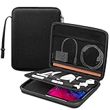 FINPAC Tasche Hülle für 11 Zoll iPad Pro M4 2024, 11' iPad Air M2 2024, 11' iPad Pro 2022-18, 10.9' iPad 10. Gen & iPad Air 5/4, Samsung Tab A9+ 11'/ Tab A8 10,5', Tablet Tasche mit Zubehör Organizer