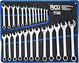 BGS Maul-Ringschlüsselsatz 6-32 mm 25 tlg Gabelringschlüssel Werkzeug Set Maul Ring Schlüsselsatz Maulschlüssel Ringschlüssel 1196 Maulringschlüssel Satz Ringmaul Schraubenschlüssel Set