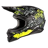 O'NEAL | Motocross-Helm | MX Enduro Motorrad | ABS-Schale, , Lüftungsöffnungen für optimale Belüftung & Kühlung | 3SRS Helmet Ride | Erwachsene | Schwarz Neon-Gelb | Größe L