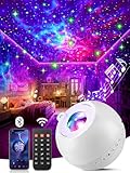 Sternenhimmel Projektor Kinder, 15 Lichtfarben Sternenhimmel Projektor Erwachsene, 15 Musik+Bluetooth+Fernsteuerung Nachtlicht Sternenhimmel Projektor, Geschenke Galaxy Projector, Sternenprojektor