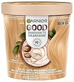 Garnier GOOD Dauerhafte Haarfarbe 10.14 Kamille Blond – Coloration ohne Ammoniak, vegane Formel, bis zu 100% Grauabdeckung, langanhaltende Farbe, mit angenehmem Duft, 1 Stk.