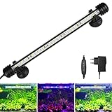 BELLALICHT LED Timer Aquarium Beleuchtung - Aquarien Lampe [RGB-Weiß Licht] mit eingebautem Timer Dimmer, Dimmbar 10 Helligkeitsstufen IP67 Wasserdicht Light für Fisch Tank Pflanze, L-29C