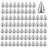 100 Stück Ziernieten Metall Nieten Spitz Punk Ziernieten Nieten Killernieten Metallic Spitznieten Schraubniete Kegelspikes Schraubverschluss für DIY Taschen Lederband Kleidung Lederhandwerk