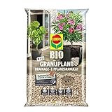 COMPO BIO GRANUPLANT Drainage- und Pflanzgranulat – 100% natürlicher Bimsstein – nachhaltige Alternative zu Blähton – 5 Liter