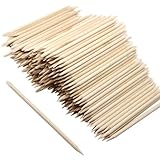 300 Stück Orange Holz Sticks, BetterJonny Nagel Häutchen Stick Doppelende Nagelhautschieber Holz aus Orangenholz für Maniküre Pediküre Manikürstäbchen Nagelhautpflege Nail Art 110 x 3.8mm