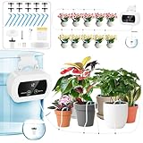 Forever Speed Bewässerungssystem Automatische Bewässerung für 10 Topfpflanzen, 300 Bewässerungsmodi Bewässerungssystem Indoor Wiederaufladbar mit 10M Schlauch Pflanzen Bewässerung für Indoor, Balkon