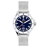 YEMA Navygraf Marine Nationale Blue Steel Quarz Damenuhr