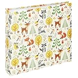 Hama Fotoalbum zum Einstecken von Kinderfotos (Fotobuch als Einsteckalbum für 200 Fotos Format 10x15, Fotoalbum zum Selbstgestalten DIY mit CD-Fach, buntes Kinderfotobuch 22,5x22 cm, Motiv Wald)