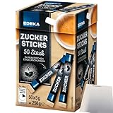 usy Bundle für Edeka Zuckersticks feine Raffinadekristalle 50 Stück (250g Packung) + usy Block