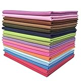 YXJDWEI 17 Stück Baumwollstoff Patchwork Stoffe DIY Gewebe Quadrate 100% Baumwolltuch Stoffpaket zum Nähen 46x56cm Mehrfarbig für Handarbeiten