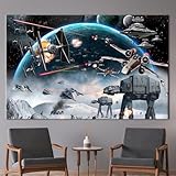 kayra export Star Wars Space Battle, zeitgenössische Leinwand, Star Wars Wandkunst, abstrakte Weltraum-Leinwand, Space Battle Art Leinwand, abstraktes Poster