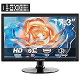 Thinlerain 17 Zoll PC Monitor 1600x900 LED Bildschirm Computer Monitor mit VGA/HDMI/USB, eingebautem Lautsprecher, 5Ms, 60 Hz, VESA, Schwarz