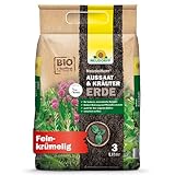 Neudorff NeudoHum Aussaat- & KräuterErde - Torffreie Bio Erde fördert Keimung und Wurzelwachstum für Aussaat, Kräuter, Stecklinge, Jungpflanzen, 3 Liter, Braun