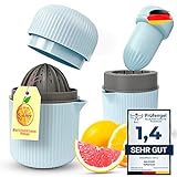 SALIVANS®️ Premium Zitronenpresse - Hochwertige Saftpresse BPA frei - Entsafter für Gemüse und Obst - Orangenpresse für deine täglichen Vitamine - Manuelle Zitruspresse - Fruit Juicer - (Blue)