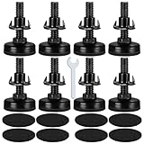 M10 Verstellbar Nivellierfüße, 8 STK Höhenverstellbare Stellfüße, Höhenverstellbar Möbelfüße, Metall Verstellschraube Stellfüße Regulierschraube mit Einschlagmutter für Möbel Tisch Stühl