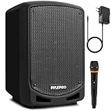Pyle PA Musikbox, Partybox, Tragbare Karaoke Maschine mit Mikrofon, Party Lautsprecher mit Bluetooth, Sound Anlage 6,5'' Subwoofer, PA Anlage Komplettset, Karaoke Set LED-Akku-Anzeige, MP3/USB/SD 600W