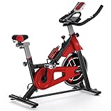 Dskeuzeew Heimtrainer Fahrrad, Fitness Fahrrad für Zuhause Fitness Bikes Indoor Kardio Training Indoor Bike, Ipad Halter Sitz Widerstand Einstellbar, Belastbarkeit 120 kg Fitnessbike Zuhause