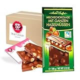 Schokolade Ganze Nuss10erPack (10 x 100g) von Pere's Candy Box mit Geschenk notepad