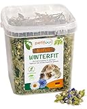 petifool Winterfit 430g - Ergänzungsfutter für Nager - natürliches Nagerfutter für Kaninchen, Meerschweinchen, Hamster, Chinchilla & mehr - ohne künstliche Zusätze - 100% Natur - artgerechtes Futter