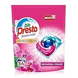 Bio Presto Power Caps Color Waschmittel, vordosiert, Kapseln, Packung mit 54 Waschgängen