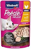 Vitakraft Poésie Délice, Nassfutter für Katzen, mit Hühnchenfilet in Sauce, für ausgewachsene Katzen, ernährungsphysiologisch abgestimmt, ohne Zusatz von Zucker und Getreide (1x 85g) (Packung mit 12)