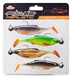 Berkley Pulse Realistic Roach vormontierte Gummiköder mit Jigkopf - Ultrarealistische Form und Aktion für das Raubfischangeln - Hecht, Zander, Barsch, 11cm | 4pcs