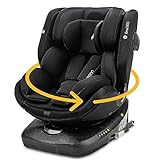 Osann Eno360 i-Size, drehbarer Kindersitz 40-150 cm, Reboarder mit Isofix, Baby Autositz – All Black