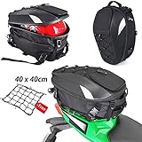 RYITGO Hecktasche Motorrad,Hecktasche Motorrad Wasserdicht,Motorrad-Sitztasche,Motorrad Rucksack Wasserdicht Gepäck Taschen Motorrad Helm Tasche Aufbewahrungstaschen