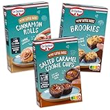 Dr. Oetker MY LITTLE BITES 3er Probier-Set, 1 x Salted Caramel Cookie Cups, 1 x Brookies, 1 x Cinnamon Rolls, Backmischungen