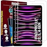 RKINC 2 Stück Schutzfolie für iPad Pro 11 Zoll, 2022/2021/2020 (4. / 3. / 2. Generation), Schutzglas Panzer HD Displayschutzfolie, 0,33 mm kratzfest, blasenfrei, lebenslangeGarantie