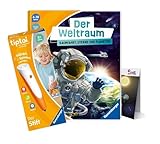 tiptoi Ravensburger Set Weltraum: Raumfahrt, Sterne und Planeten + 00110 Stift + Weltraum-Poster, Lernspielzeug für Kinder