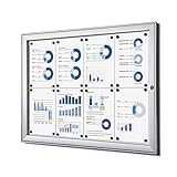 Schaukasten 8x A4 Alu Infokasten Plakatschaukasten wetterfest aussen 8xA4