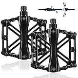 1 Paar Fahrradpedale, Fahrrad Pedalen, Mountainbike Pedale Fahrrad, 9/16 Zoll Achse Aluminium rutschfeste Flache MTB Pedale für Mountainbike Stadtrad Rennrad Pedalen