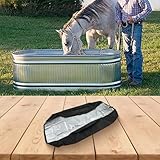 Kalter Plunge Tub Cover Sicherer und effektiver Schutz für Pferdetrogen, Vorratsbehälter und Wasserspeicher (120 x 60 x 30 cm)