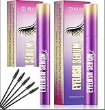 Lash Booster Wimpernserum, Lash Serum Ohne Hormone mit 50 Augenbrauenbürstchen,Natürliches Wimpernserum,Ergänzen Sie die Ernährung der Wimpern und fördern Sie ein schnelles Wachstum der Wimpern(5 ml)
